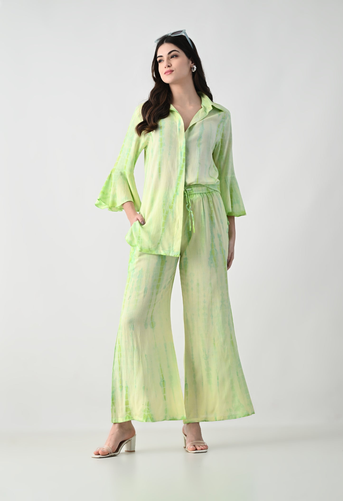 Women TIE-DYE Co-Ord Set | Two Piece Suit Shirt & Pant