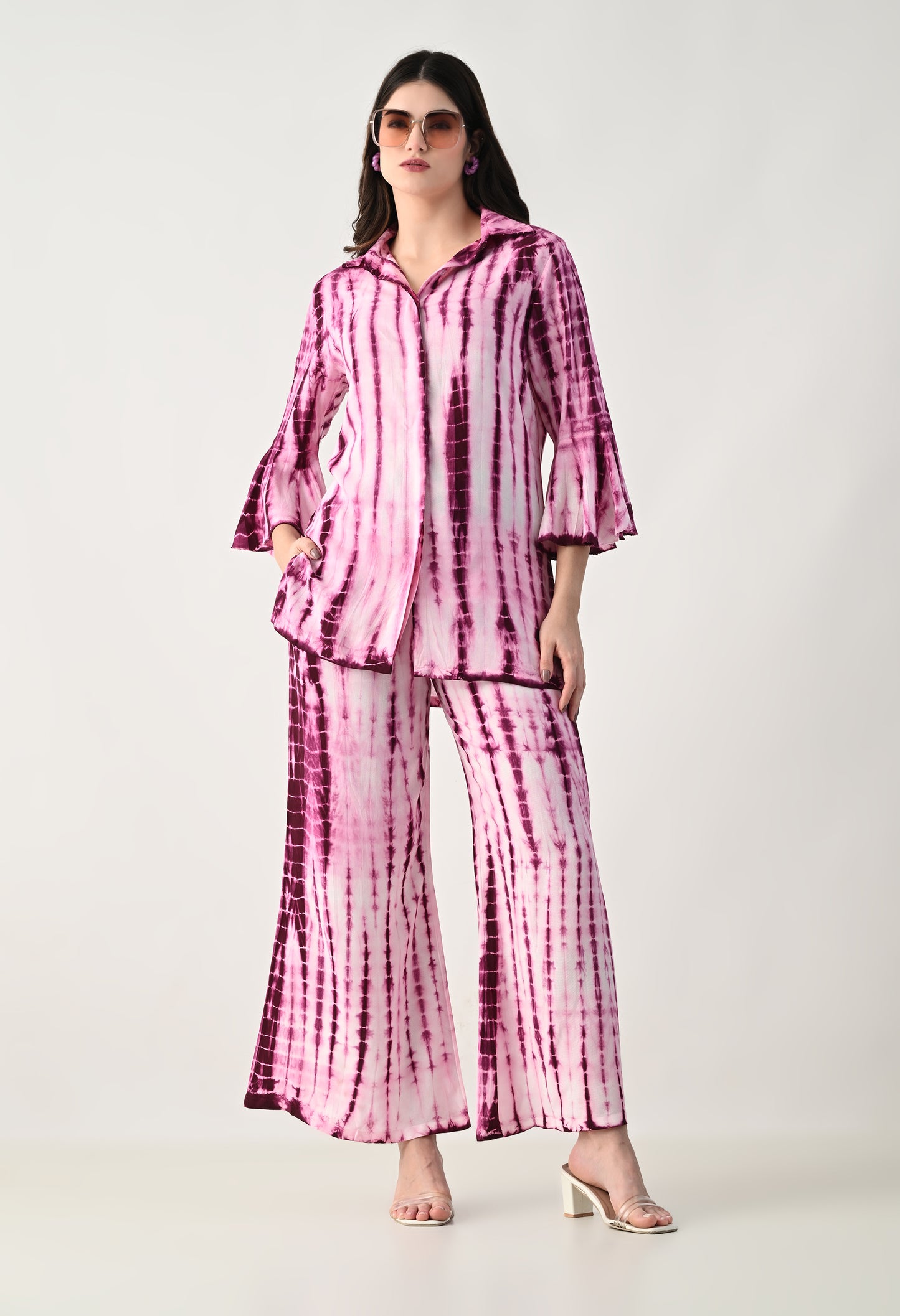 Women TIE-DYE Co-Ord Set | Two Piece Suit Shirt & Pant