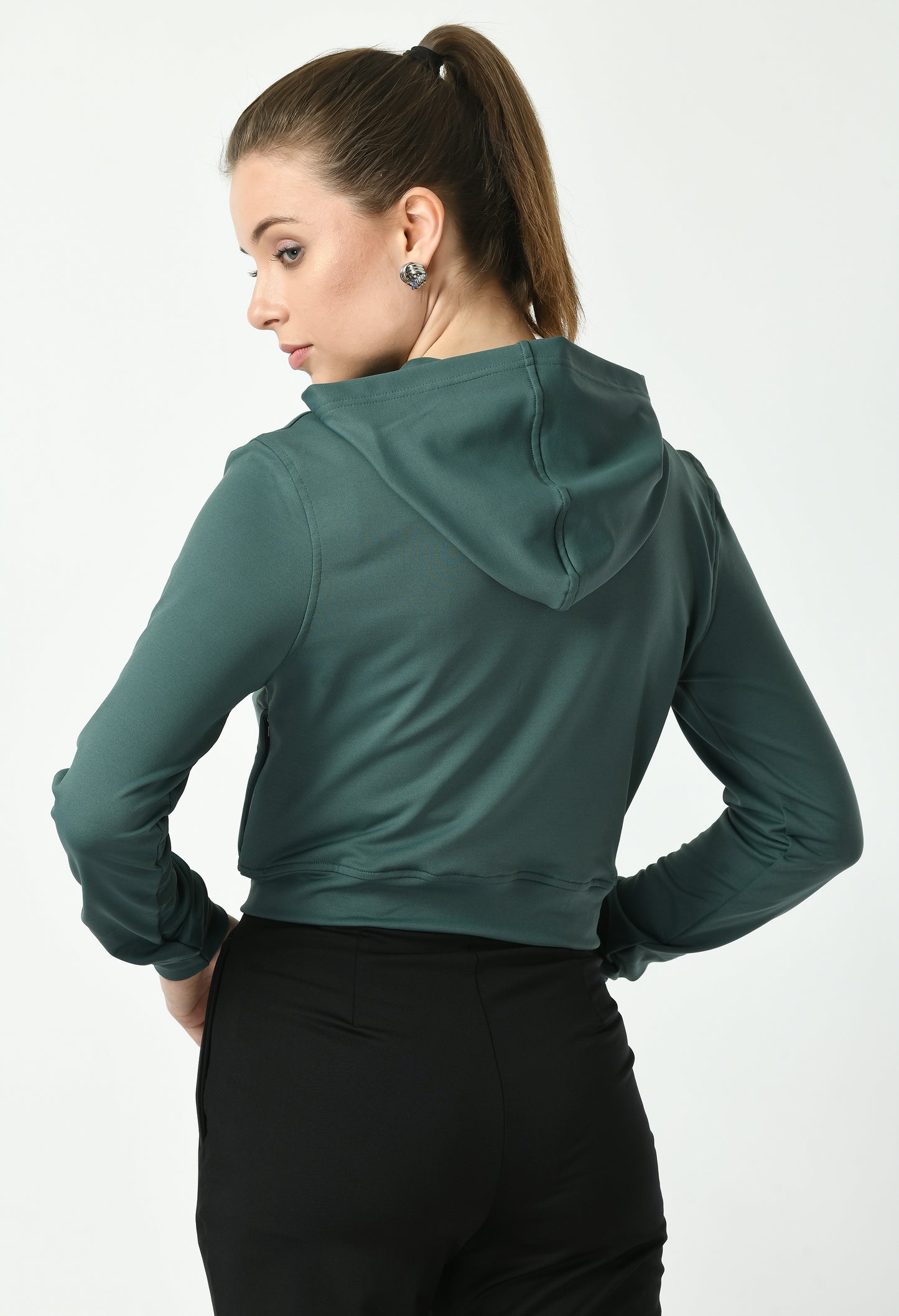 Women's Solid Regular Fit Full Sleeve Hoodies