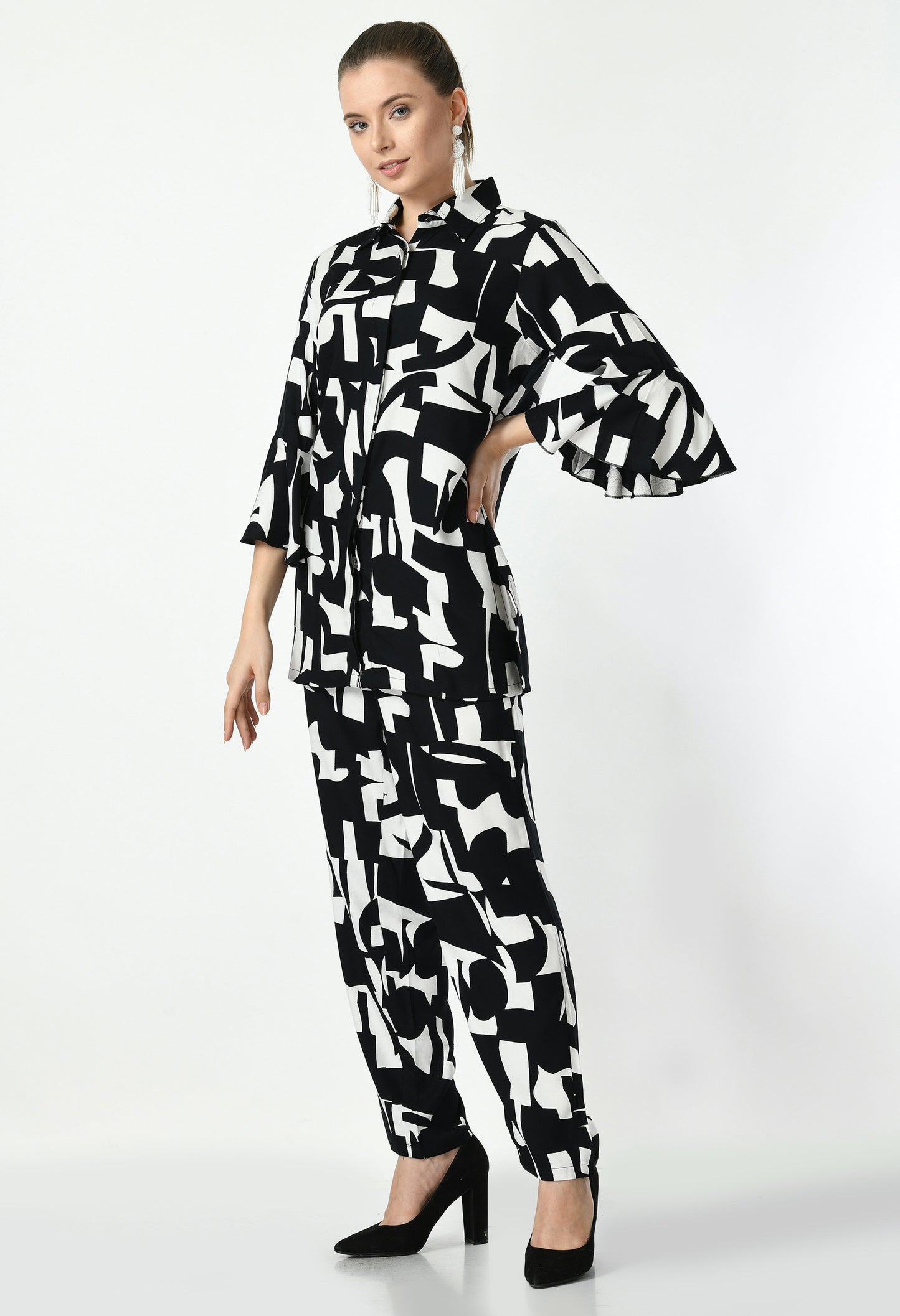 Women Co-Ord Set | Two Piece Suit Shirt & Pant